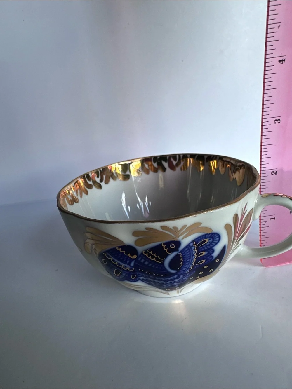 Lomonosov Golden Garden Porcelain Cup and Saucer gold/cobalt